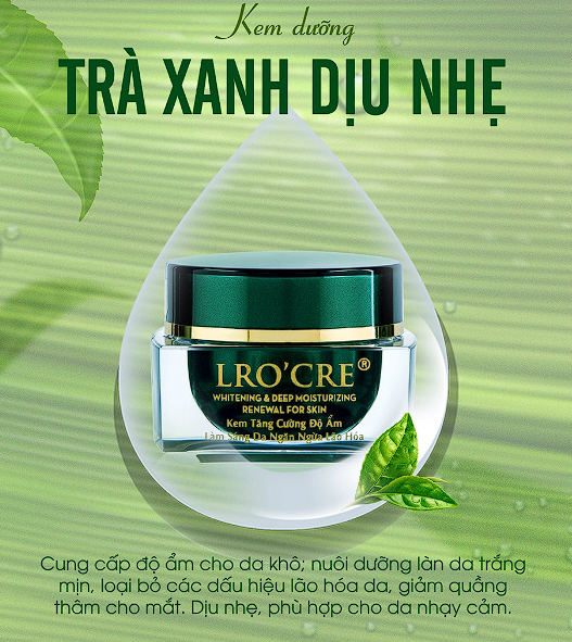 Kem Dưỡng Trắng Da Trà Xanh Dịu Nhẹ Lro’Cre 20g