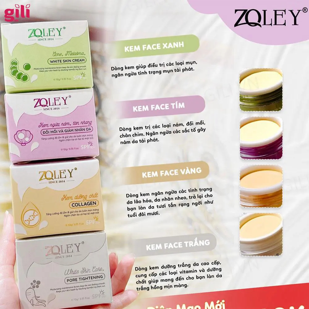 Kem Dưỡng Trắng Da Zoley – Đủ 4 Loại