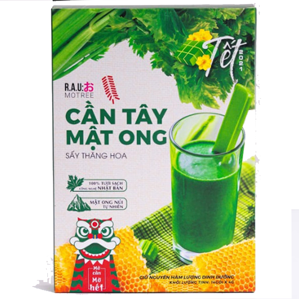 Bột Cần Tây Mật Ong Motree 12 Gói