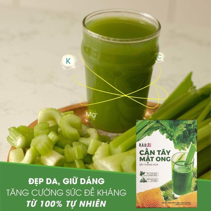 Bột Cần Tây Mật Ong Motree 12 Gói