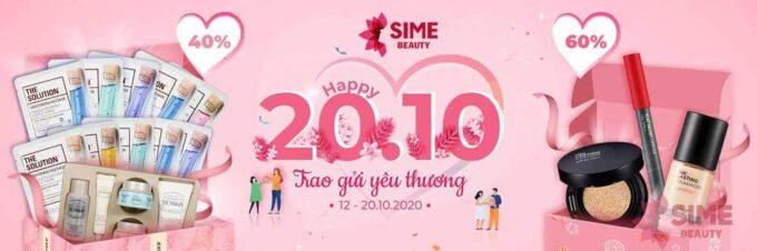 Chúc Mừng Ngày Phụ Nữ Việt Nam 20-10 – SIME BEAUTY Sale Off lên đến 60%