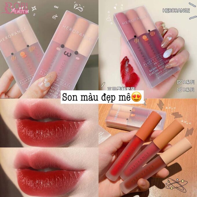 Son Herorange (Combo 3 Thỏi Son, 3 Màu Son)