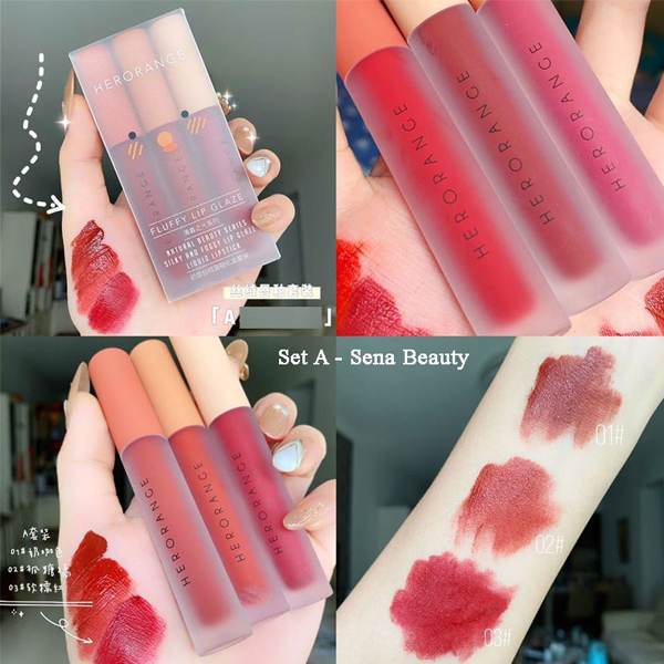 Son Herorange (Combo 3 Thỏi Son, 3 Màu Son)