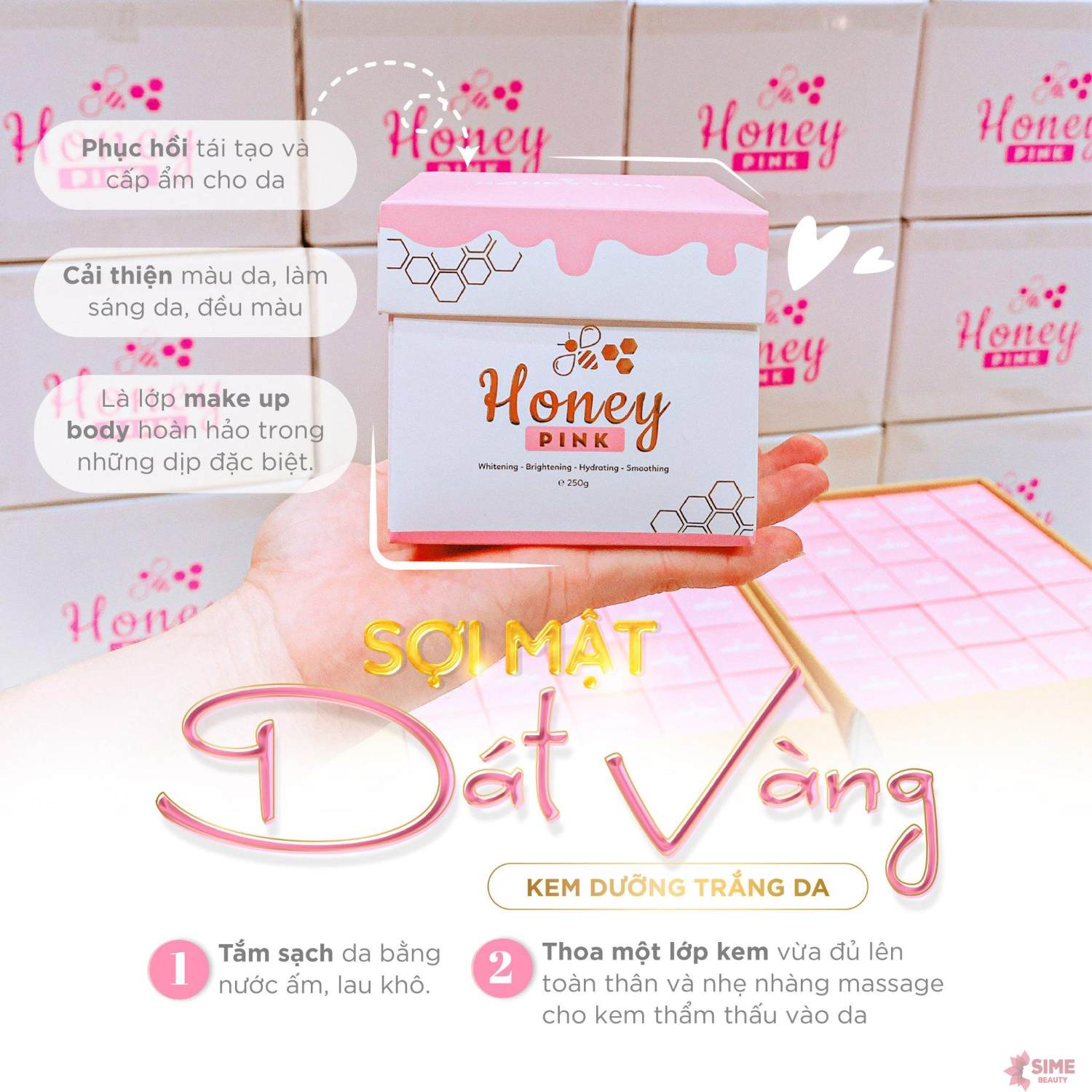 Mua Kem Body Honey Pink chính hãng tại SIME BEAUTY