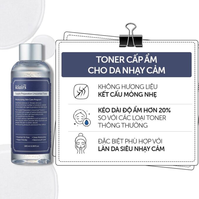 Nước Hoa Hồng Toner Klairs