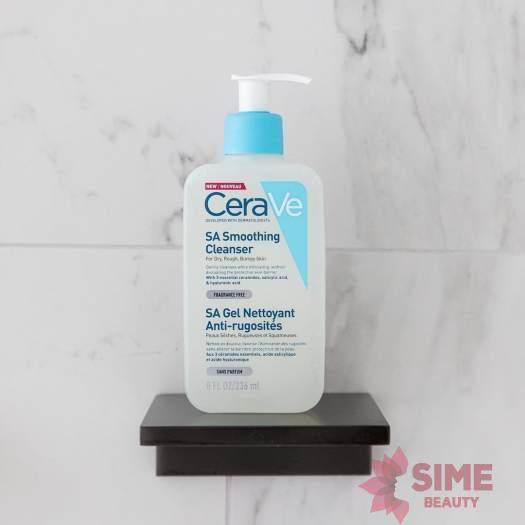 CeraVe Smoothing SA Cleanser For Dry, Rough, Bumpy Skin dành cho da mụn