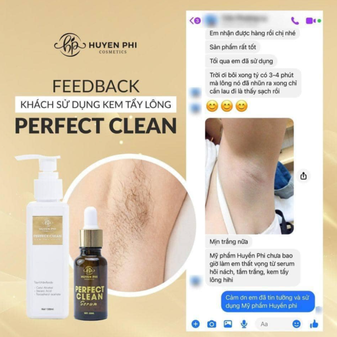 Kem Tẩy Lông Huyền Phi Perfect Clean 120ml
