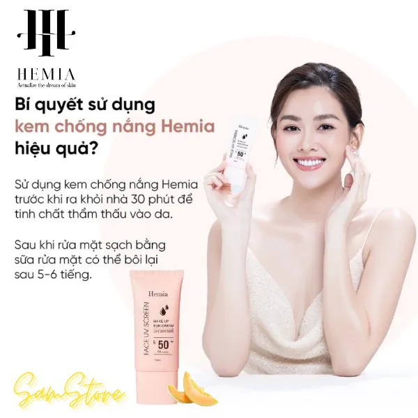 Kem Chống Nắng Hemia SPF50+ PA+++ 50ml