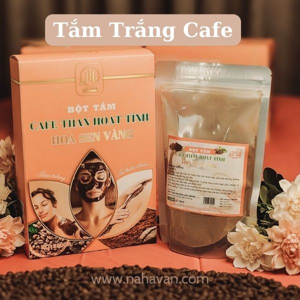 Ủ Trắng Cafe Than Hoạt Tính Hoa Sen Vàng 300g