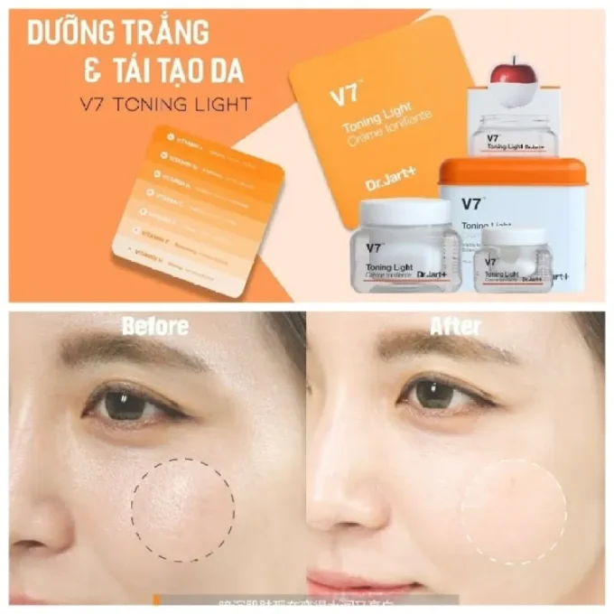 Kem Dưỡng Trắng Và Tái Tạo Da V7 Toning Light Dr Jart Hàn Quốc