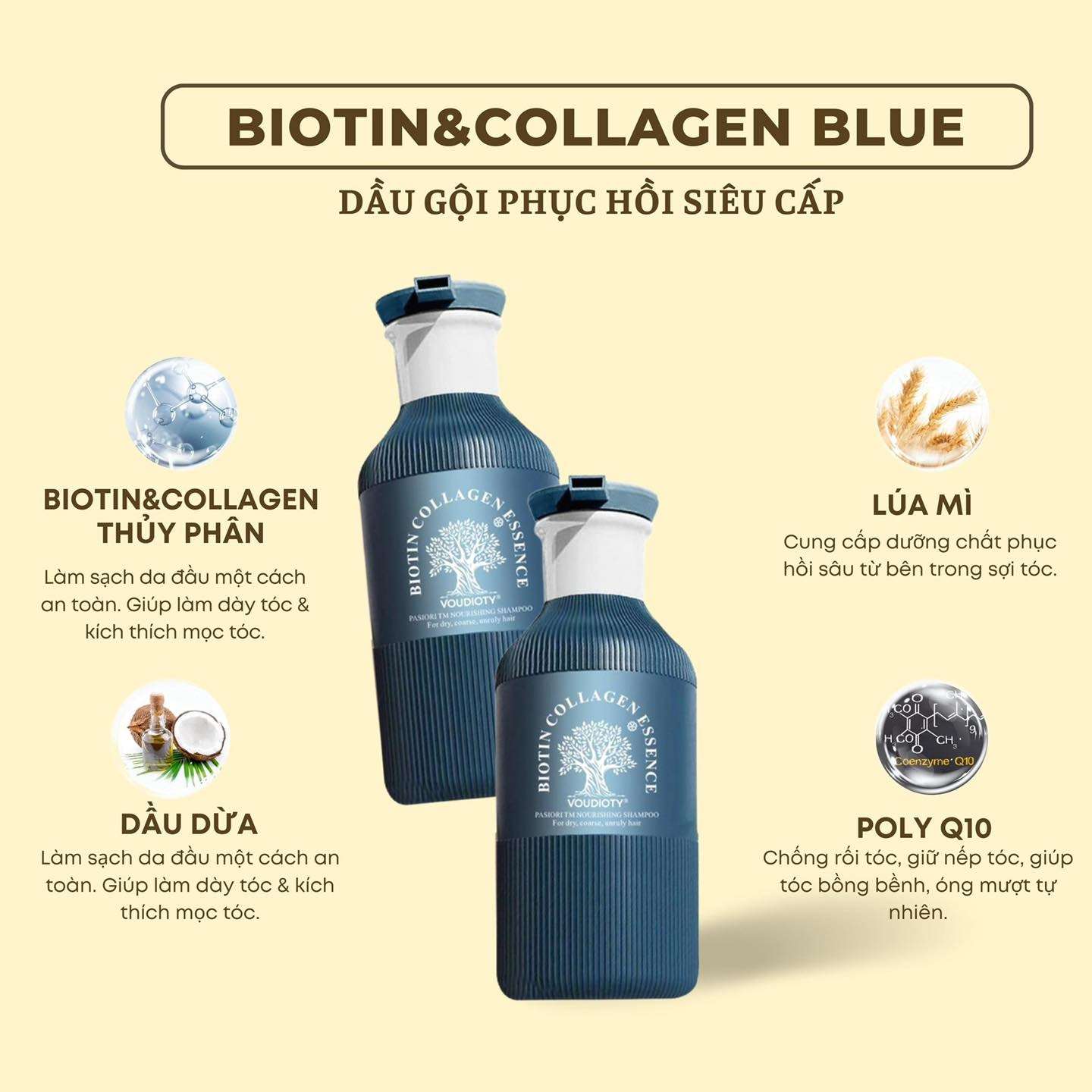Dầu Gội Xả Biotin Collagen Essence Voudioty