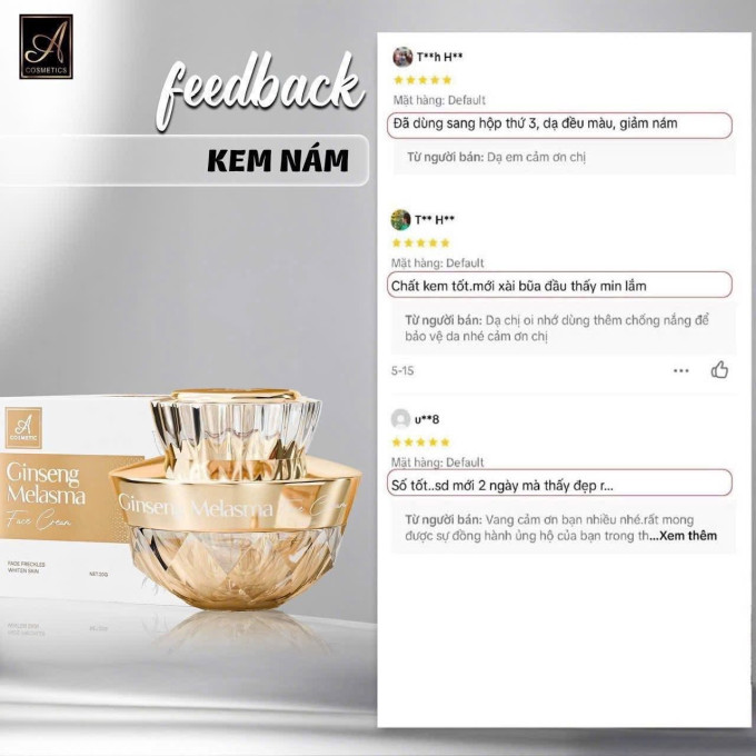 Kem Face Nám Nhân Sâm A Cosmetics