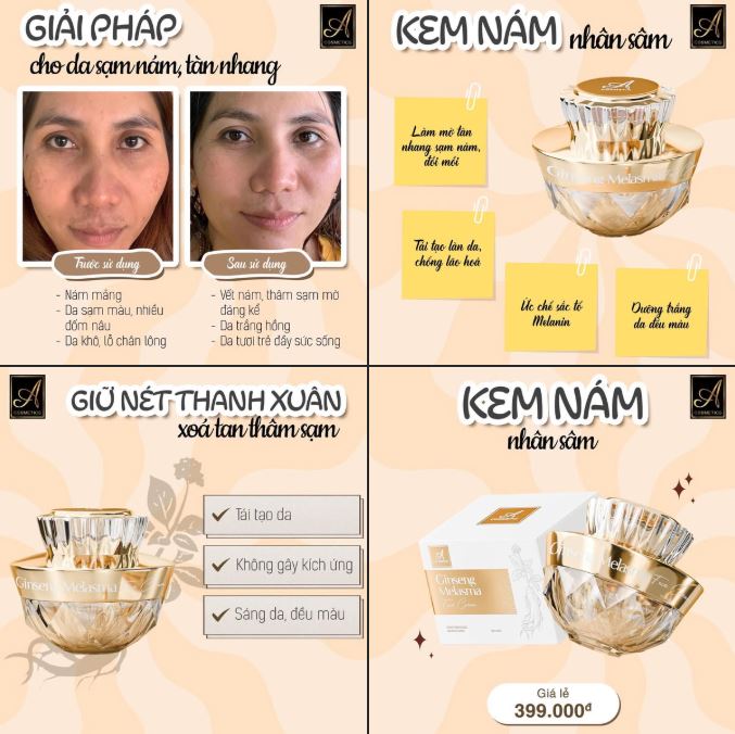 Kem Face Nám Nhân Sâm A Cosmetics