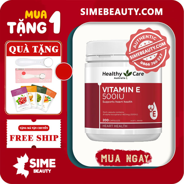 Vitamin E 500IU Healthy Care 200 Viên