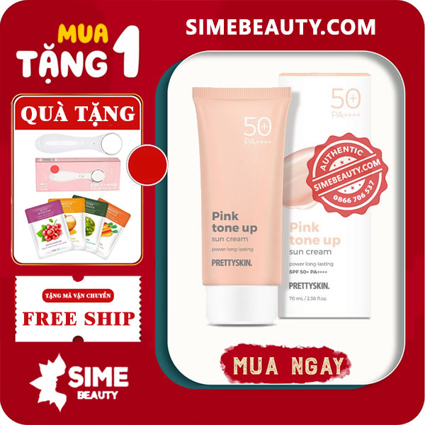 Kem Chống Nắng Pink Tone Up Sun Cream Pretty Skin