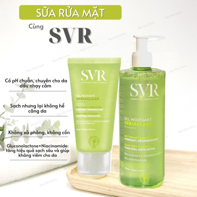 Sữa Rửa Mặt SVR Sebiaclear Gel Moussant 200ml & 400ml