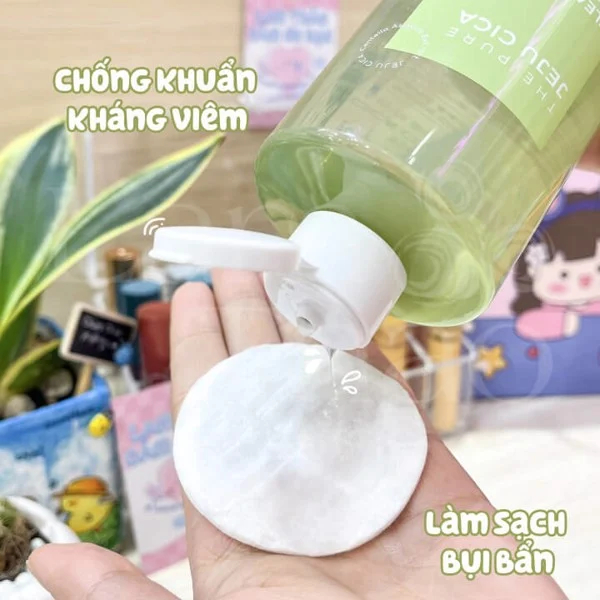 Nước Tẩy Trang PrettySkin Rau Má The Pure Jeju Cica Cleansing Water 500ml