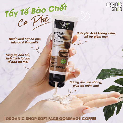Chiết xuất từ cà phê hữu cơ cho ra nhiều hoạt chất đặc biệt giúp làm sạch da
