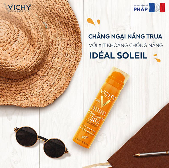 Sản phẩm xịt chống nắng Vichy Ideal Soleil Haute Protection SPF 50 PA+++ UVA & UVB