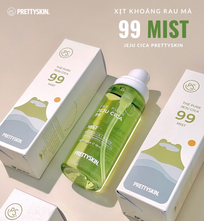 Nước Hoa Hồng Rau Má PrettySkin The Pure Jeju Cica 100 Toner