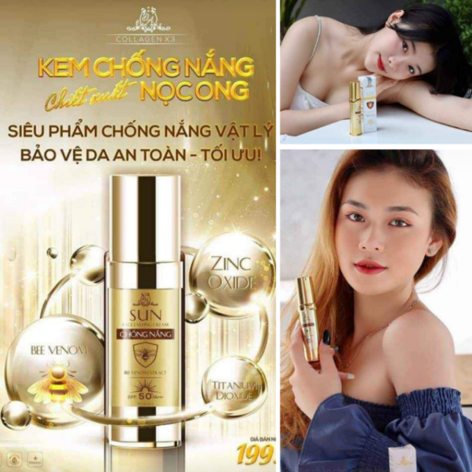 Kem Chống Nắng Nọc Ong Collagen X3 Đông Anh SPF 50++ 50ml