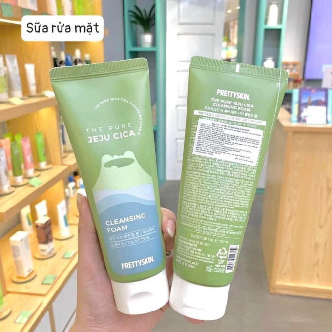 Sữa Rửa Mặt PrettySkin The Pure Jeju Cica Cleansing Foam