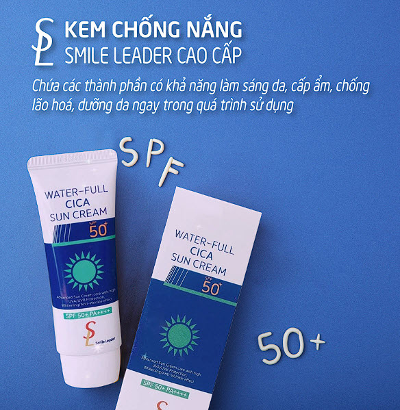 Kem Chống Nắng Smile Leader Water-Full CiCa Sun Cream 60ml