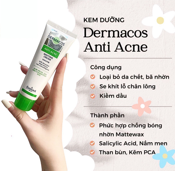 Kem Dưỡng Ẩm Dermacos Anti-Acne Matting Cream