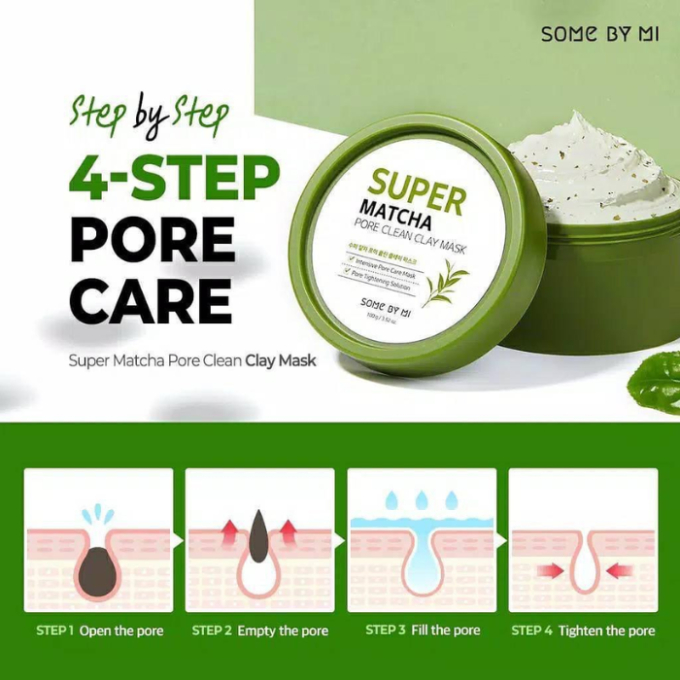Mặt Nạ Đất Sét Trà Xanh Some By Mi Super Matcha