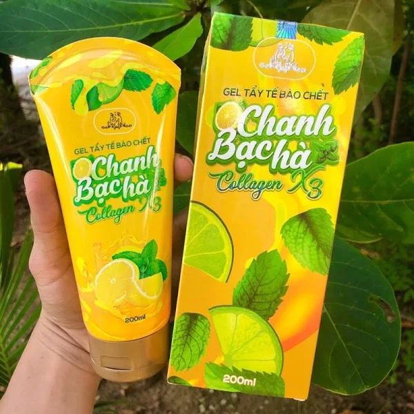 Tẩy Tế Bào Chết Chanh & Bạc Hà Collagen X3 Đông Anh 200ml