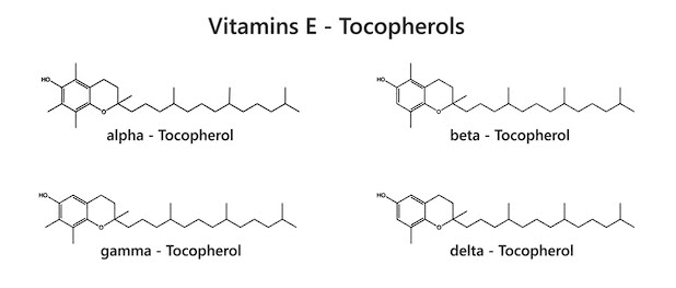 4 Dạng công thức hóa học của Tocopherol