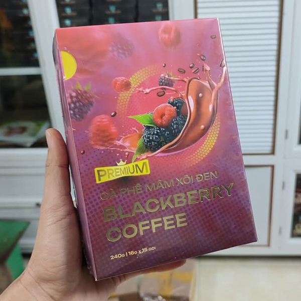 Giảm Cân Cà Phê Mâm Xôi Đen Blackberry Coffee 15 Gói