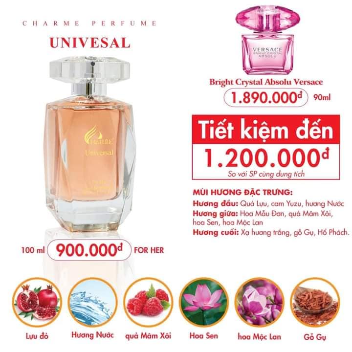 Nước Hoa Nữ Charme Universal 100ml | Hàng Chính Hãng