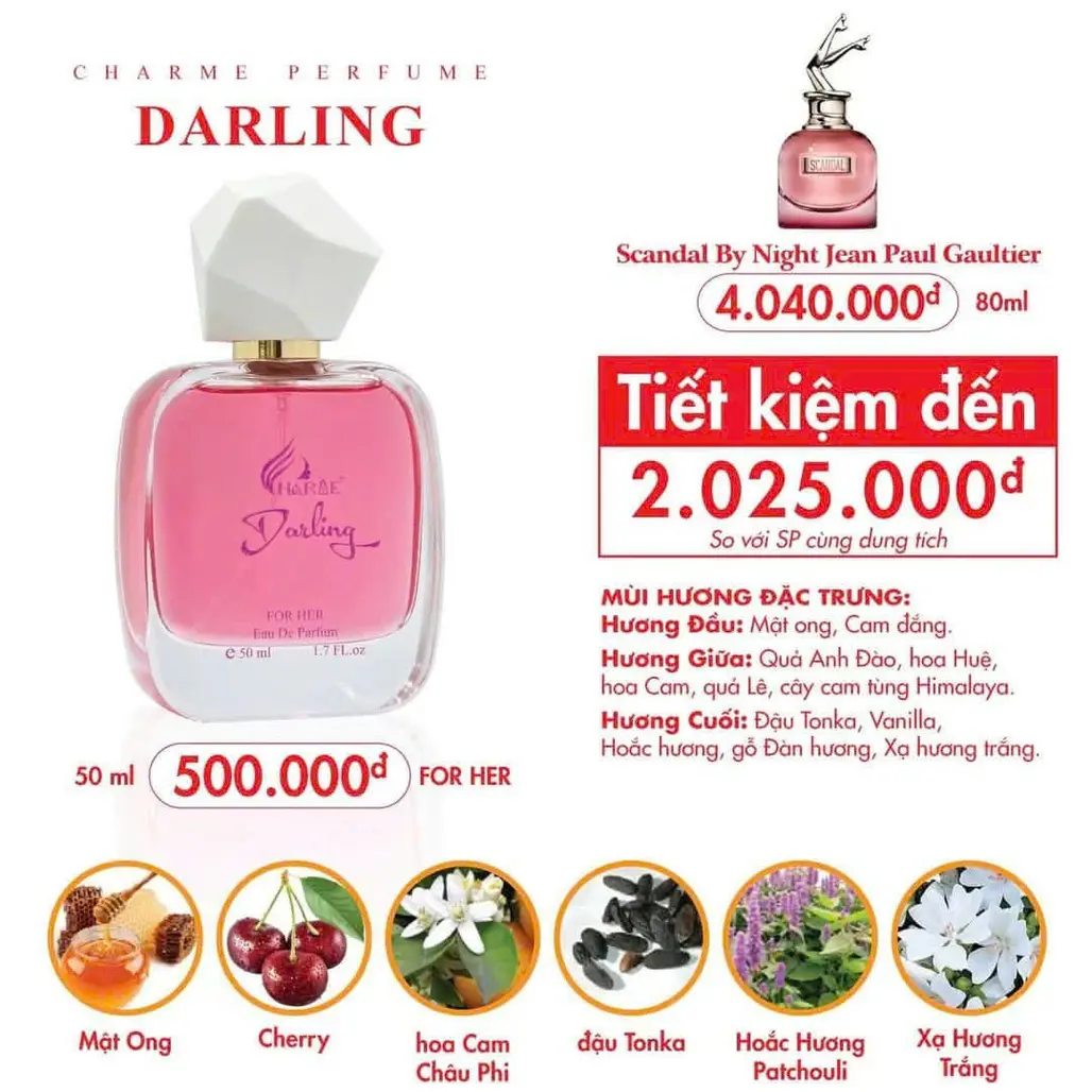 Nước Hoa Nữ Charme Darling 50ml EDP | Hương Nước Hoa Pháp