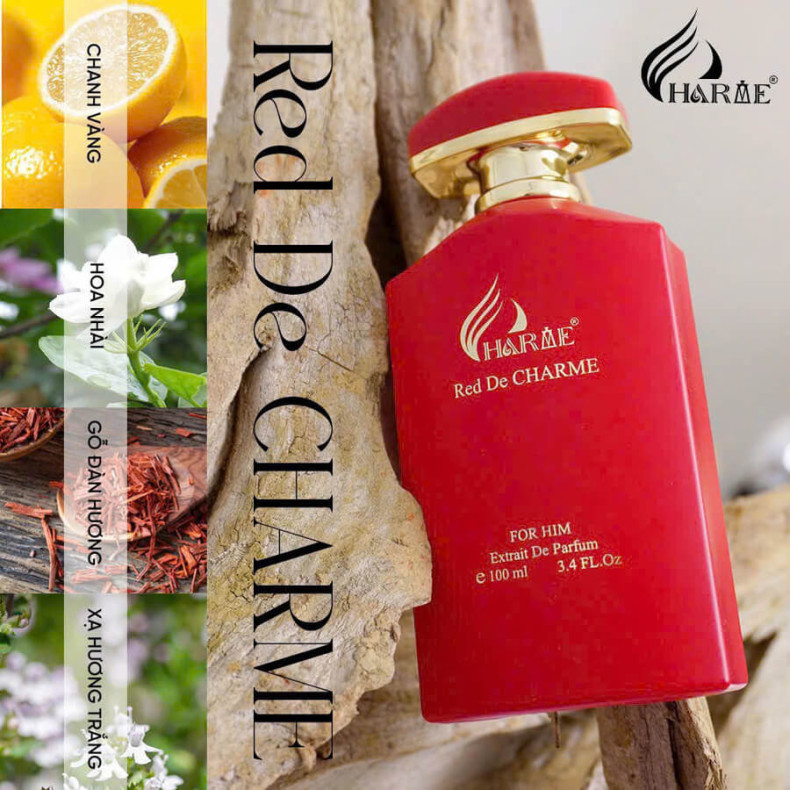 Nước Hoa Nam Charme Red De Charme 100ml Nam Tính, Lịch Lãm