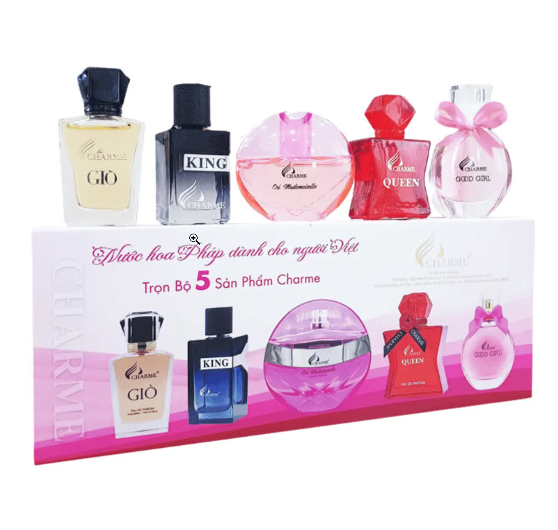 Set Nước Hoa Charme Mini (5 chai x 10ml) | Chính Hãng